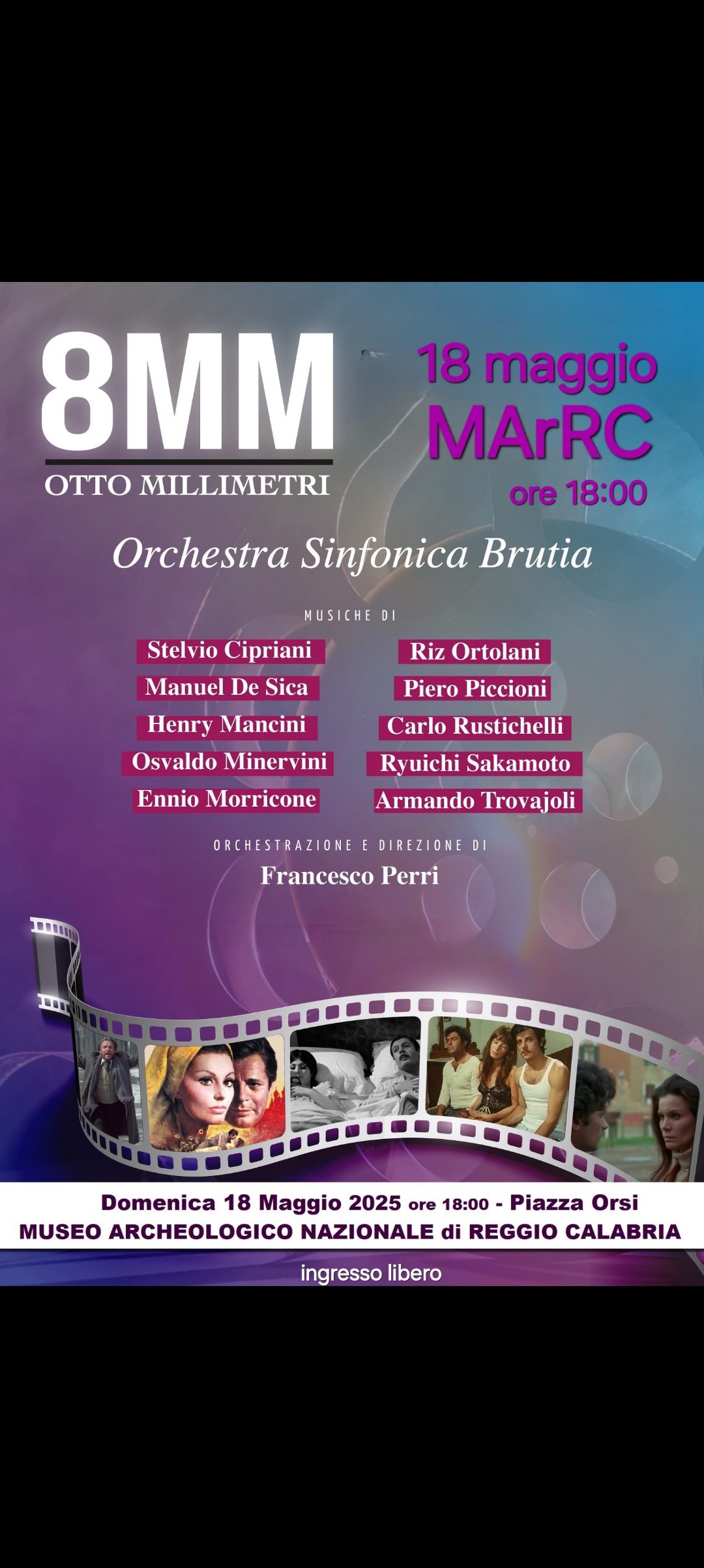 Il museo di Reggio Calabria pronto ad ospitare "8mm", evento dell'Orchestra sinfonica Brutia