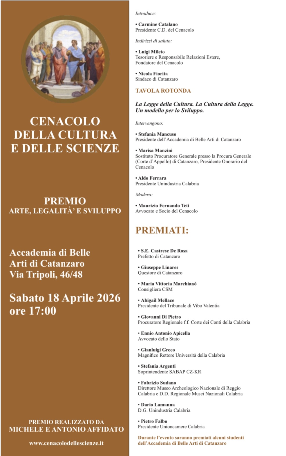 CENACOLO DELLA CULTURA E DELLE SCIENZE