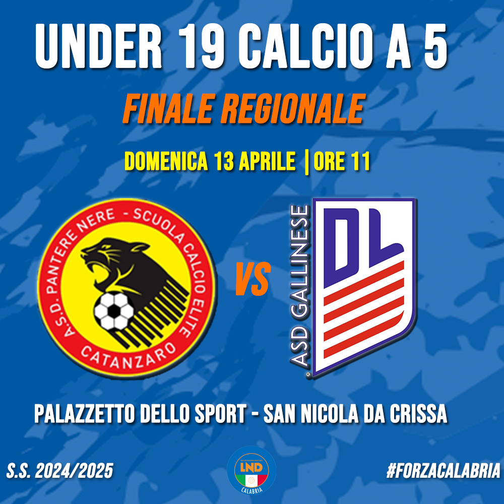 Il duello infinito, atto terzo: finale regionale Under 19 C5 tra Pantere Nere Catanzaro e Gallinese DL