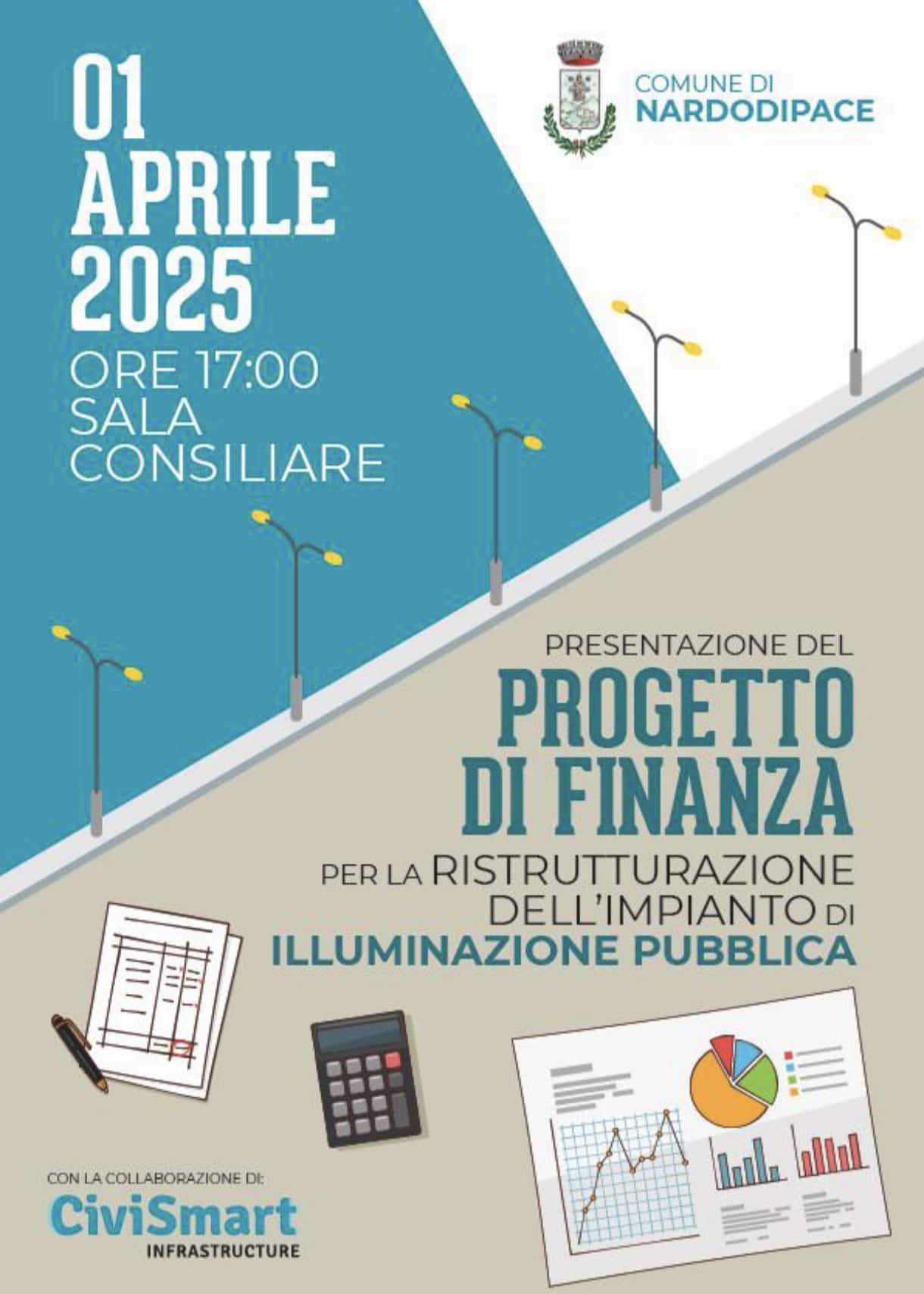 Nardo Di Pace presentazione progetto innovativo per la pubblica illuminazione